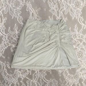 SHEIN Soft Gray Gathered Mini Skirt